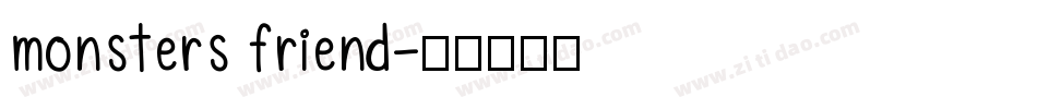 monsters friend字体转换